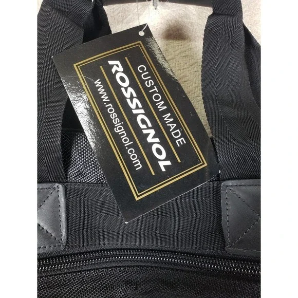 Rossignol Hand Bag Black Mens Double Top Handles Zipper Strap Carry NWT